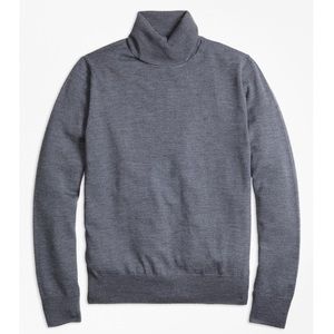 NWOT Brooks Brothers Wool Turtle Neck Sweater Gray